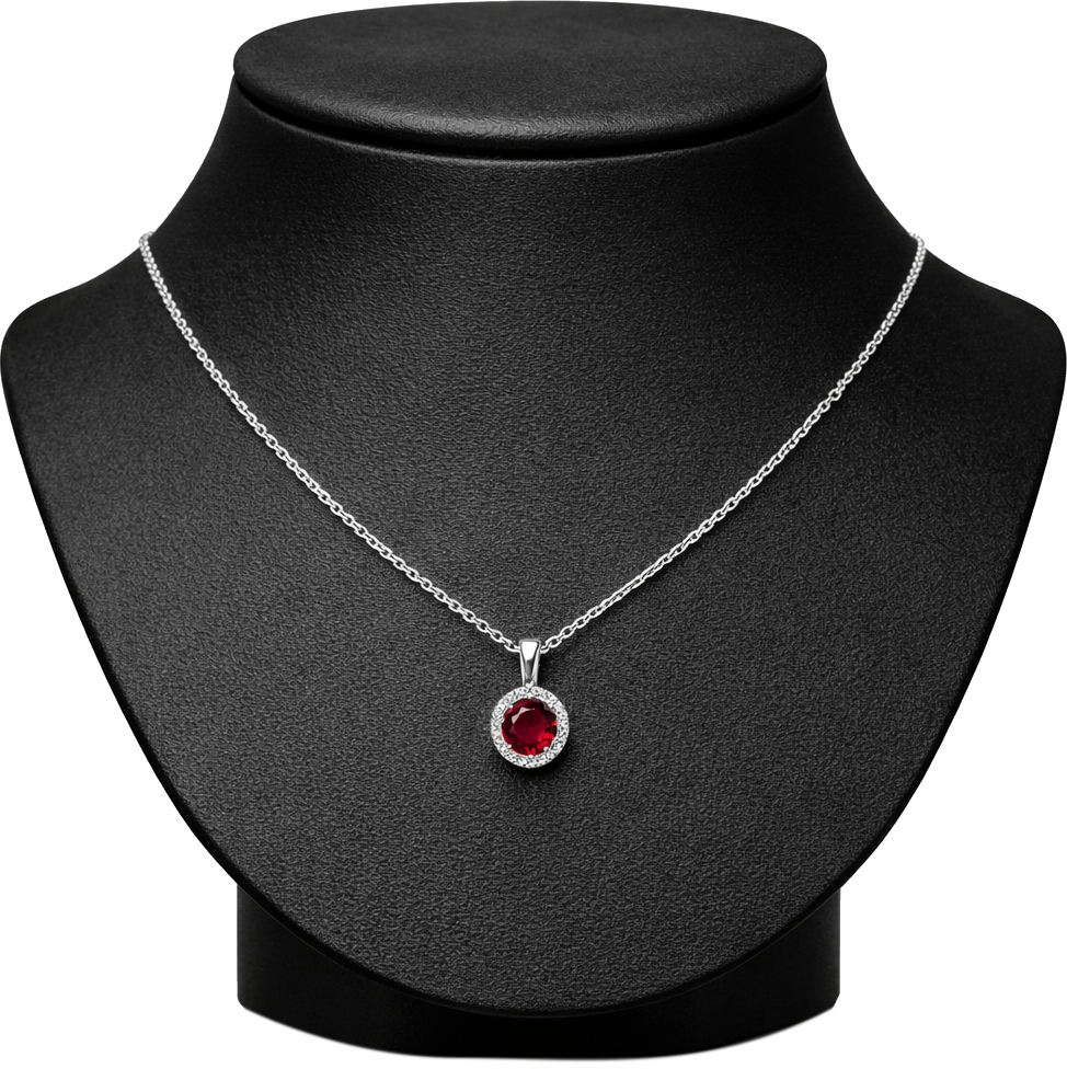 SCARLET SPARK SILVARA NECKLACE