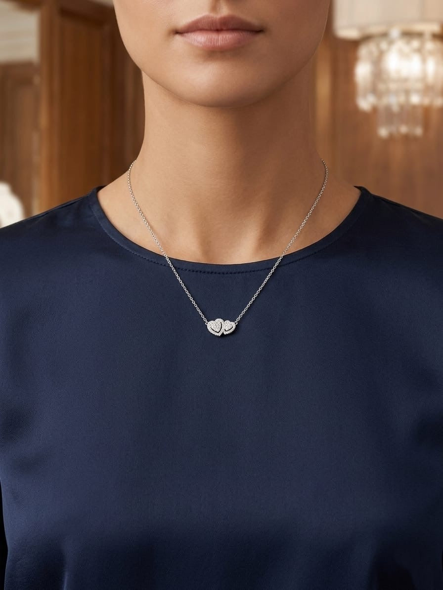 BONDED HEARTS SILVARA NECKLACE