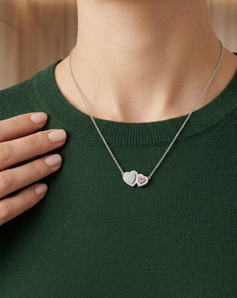 BONDED HEARTS SILVARA NECKLACE
